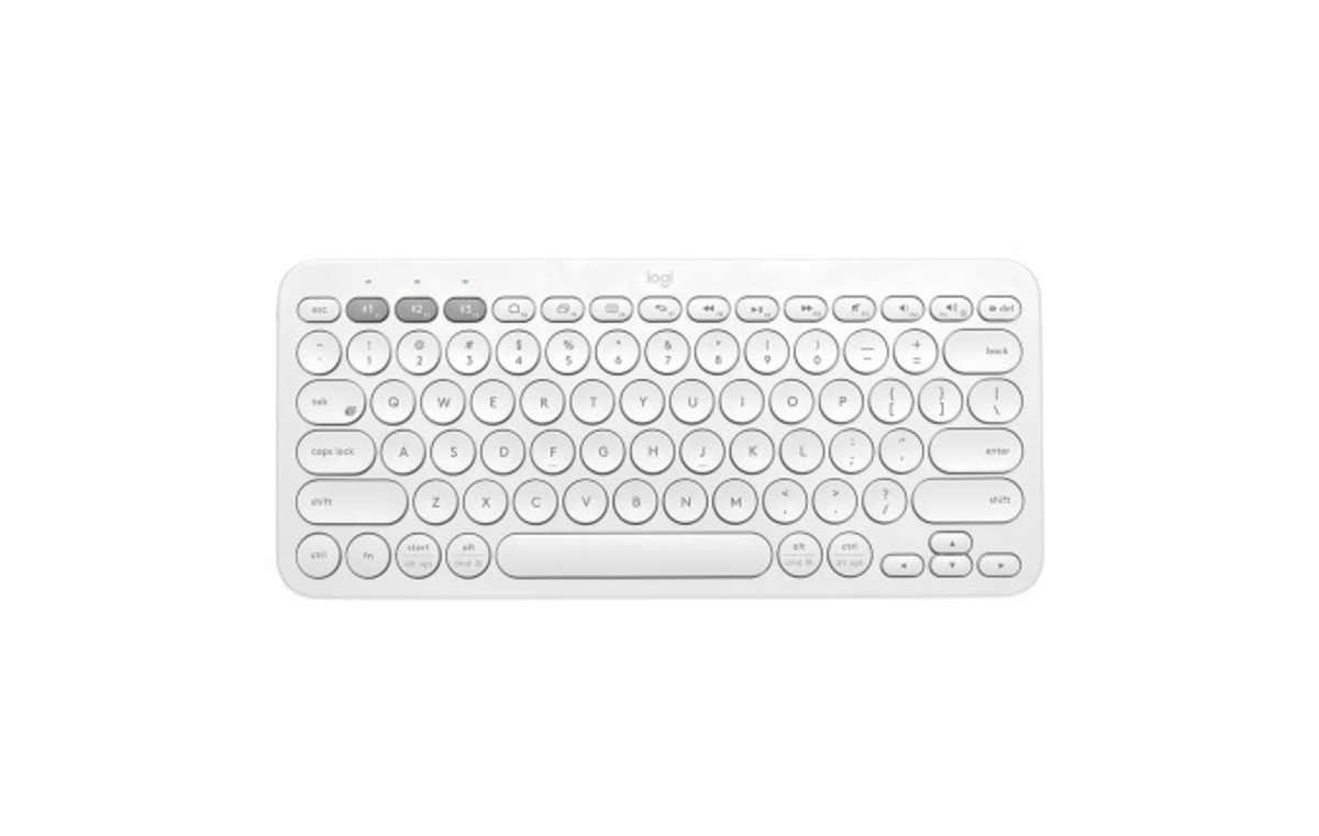 Logitech K380 Slim Bluetooth Multi-Device Keyboard (White) Gift card