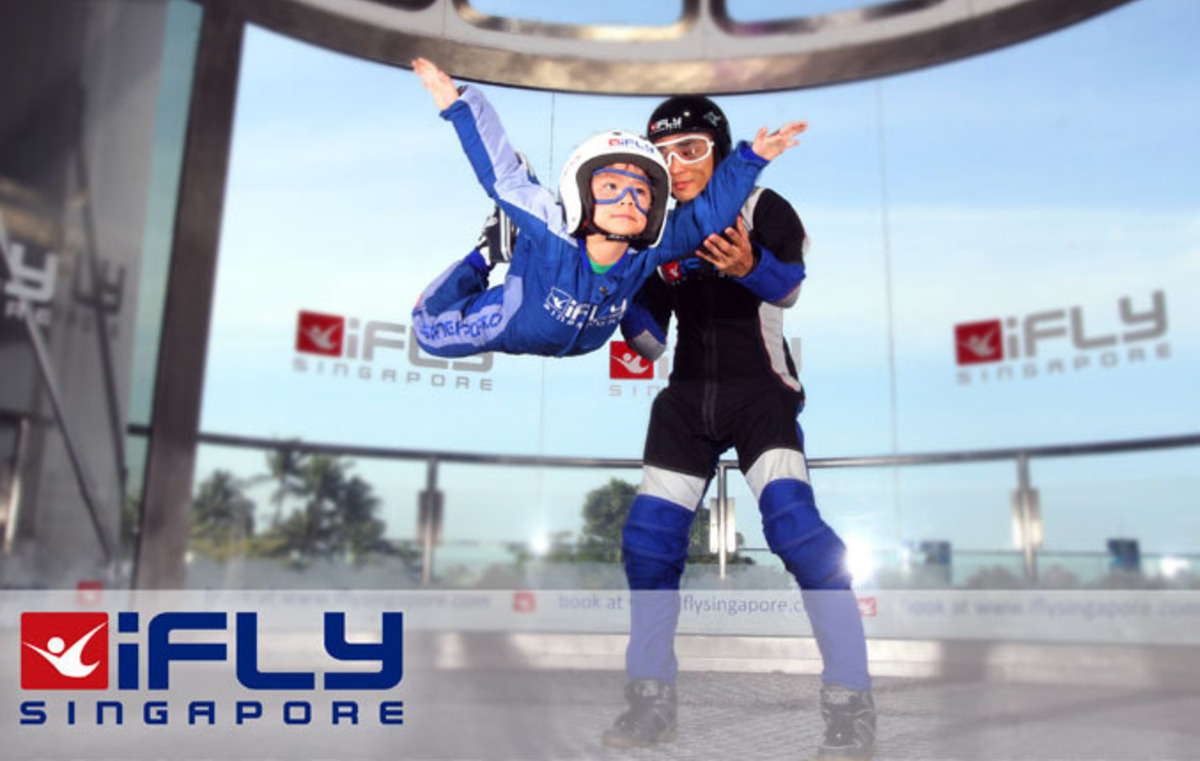 iFly Singapore Tickets Once you walk into the iFly Singapore Indoor Skydiving facility and register for the experience, you are required to sign a waiver and indemnity form after which you are made to watch a few video presentations that talk about the safety procedures, hand signals and all that you need to know before you advance to the next stage of training.